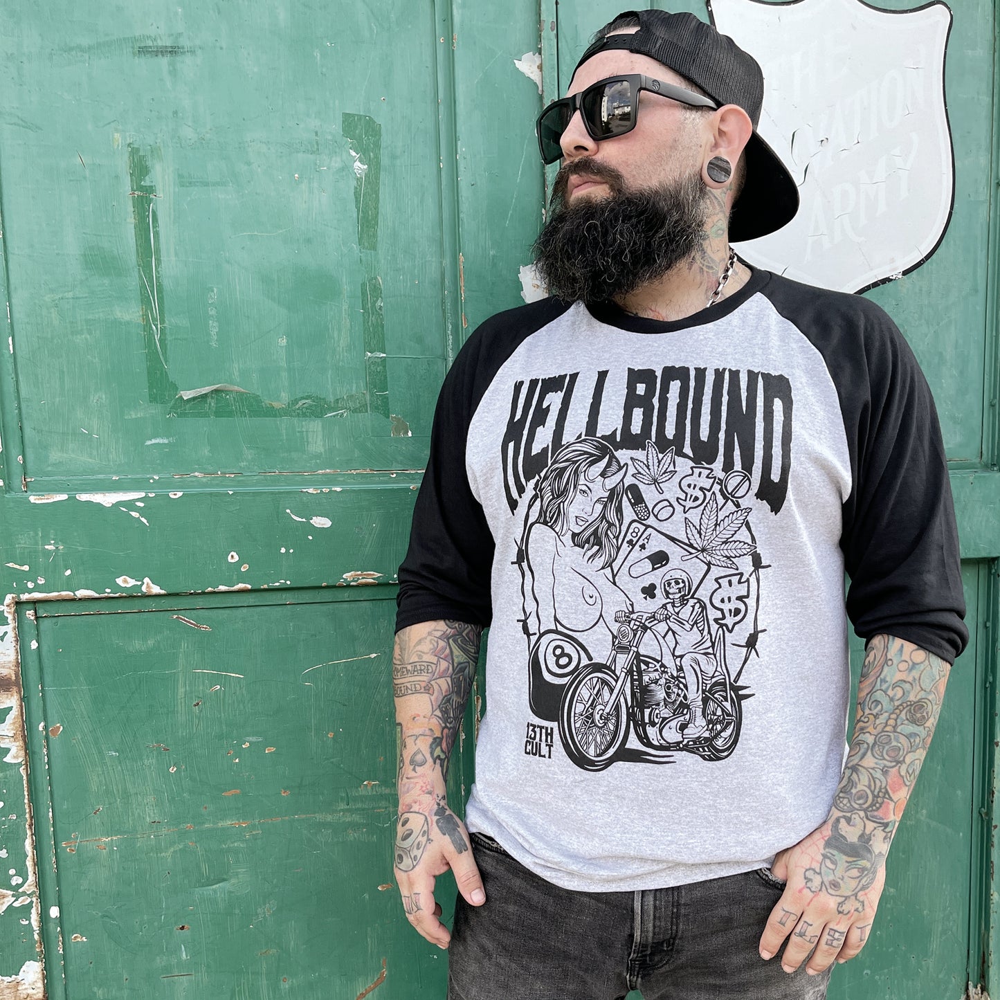 Hellbound Man's Ruin / Raglan T-Shirt