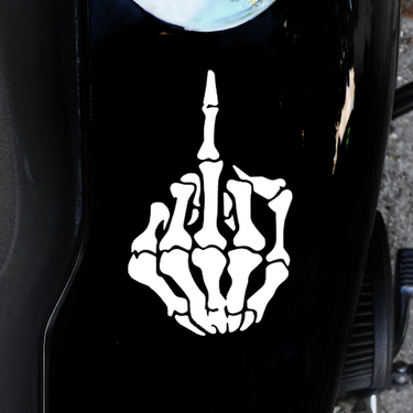 Skeleton Middle Finger / Vinyl Decal