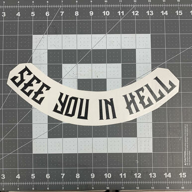 See You In Hell / Helmet Decal
