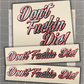 Don't Fucking Die / Silver Foil 3 Layer Vinyl Decal Set with 2 Swing Arm Decals