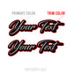 Gold Foil Decal x2 - Script Font / 3 Layer Vinyl