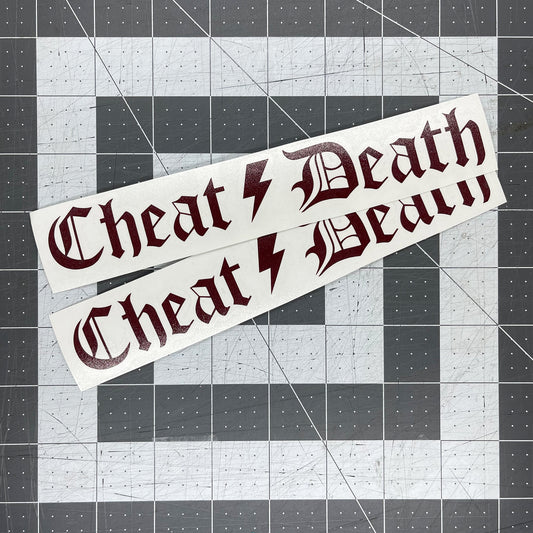 Cheat Death / Swing Arm Vinyl Decal