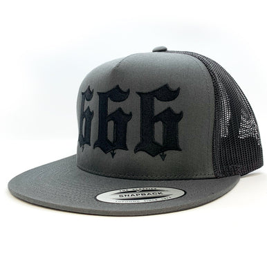 Embroidered 666 Snapback / Gray