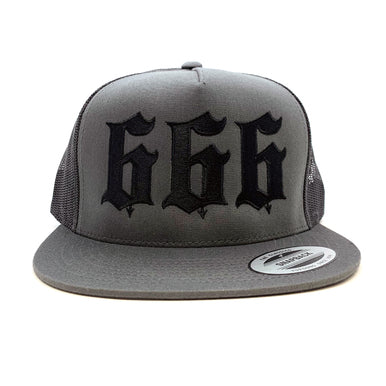 Embroidered 666 Snapback / Gray