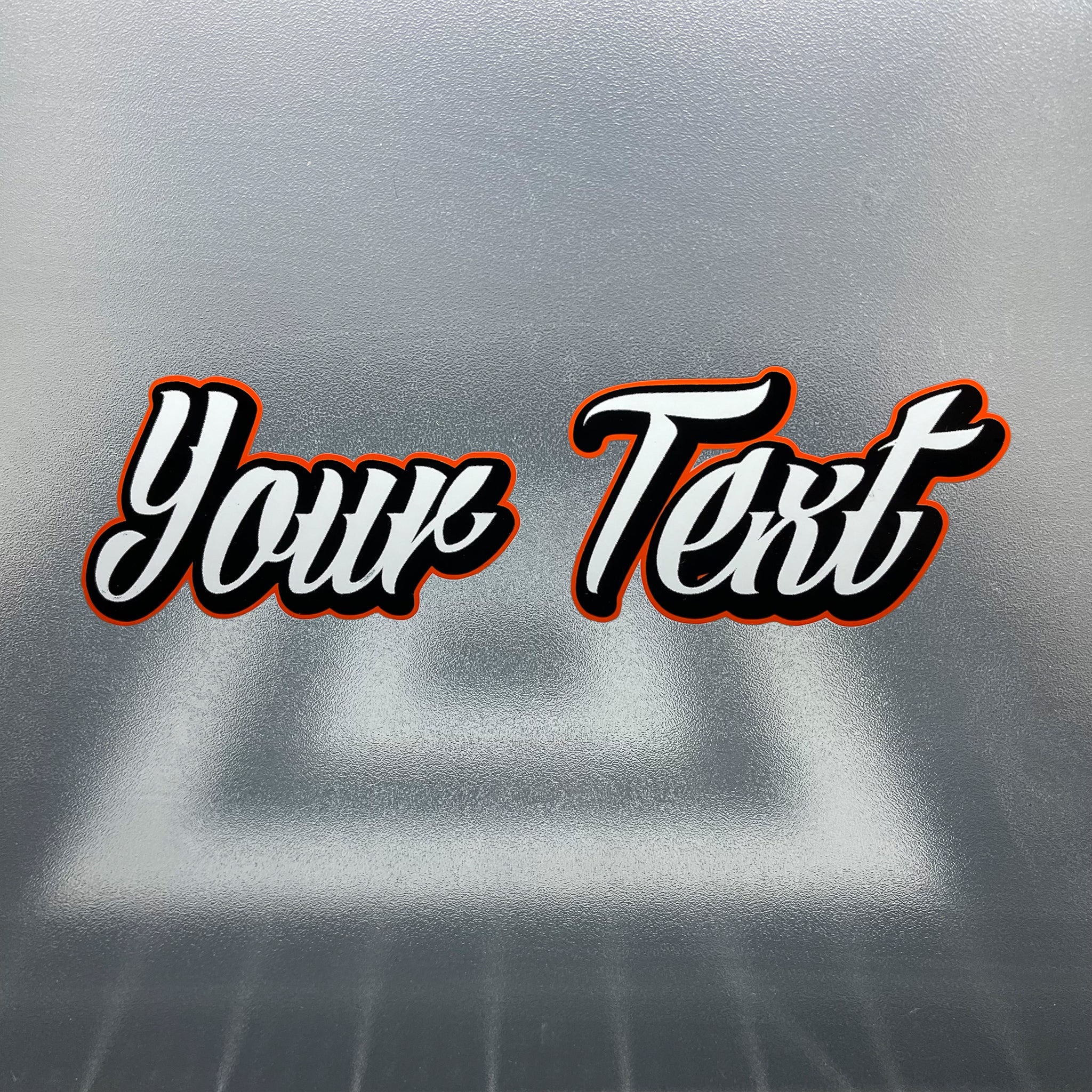 Custom Helmet Decal x2 - Heavy Script Font / 3 Layer Vinyl – 13THCULT