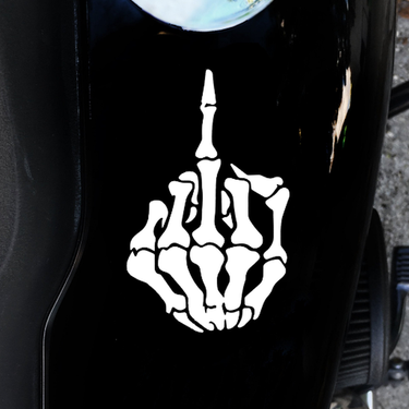 Skeleton Middle Finger /  Vinyl Decal