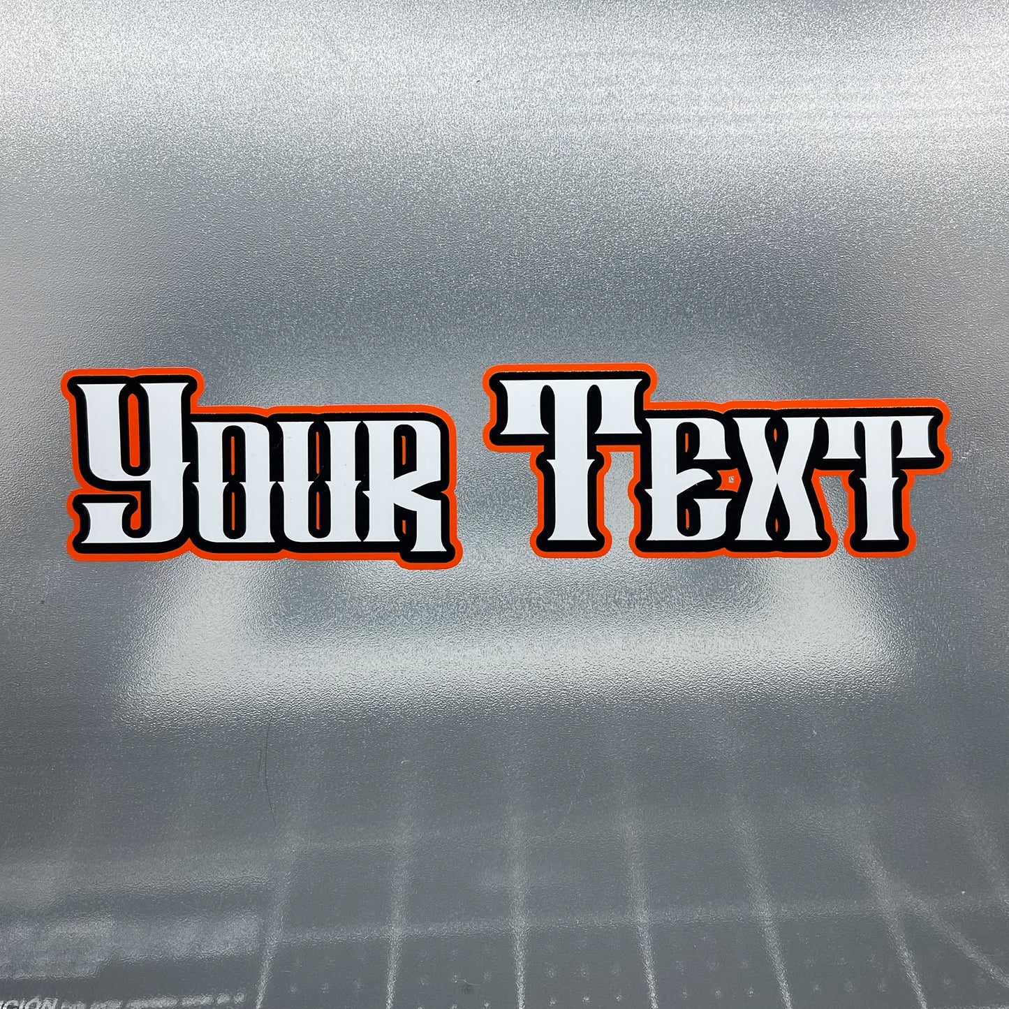 Custom Helmet Decal x2 - Old School Font / 3 Layer Vinyl