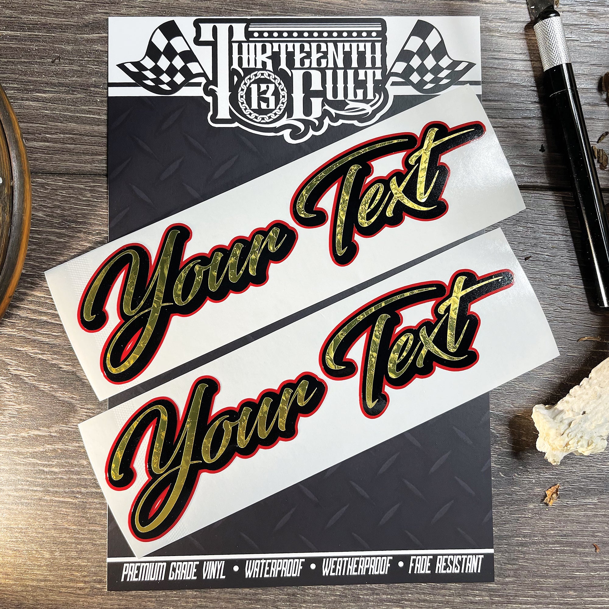 Custom Foil Decals – 13THCULT