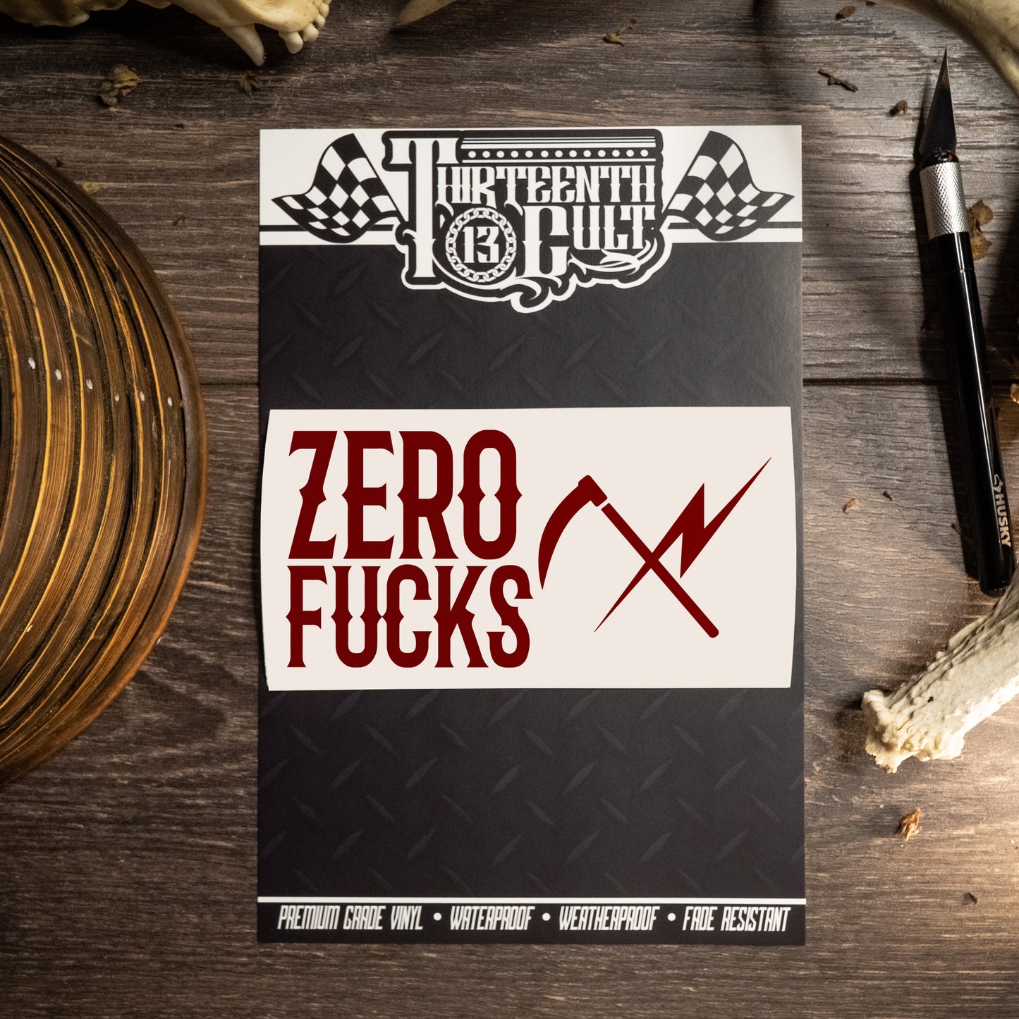 Zero Fucks / Vinyl Decal